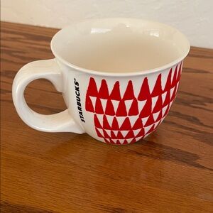 Starbucks holiday circa 2016 Red Geometric Pattern Ceramic Mug
